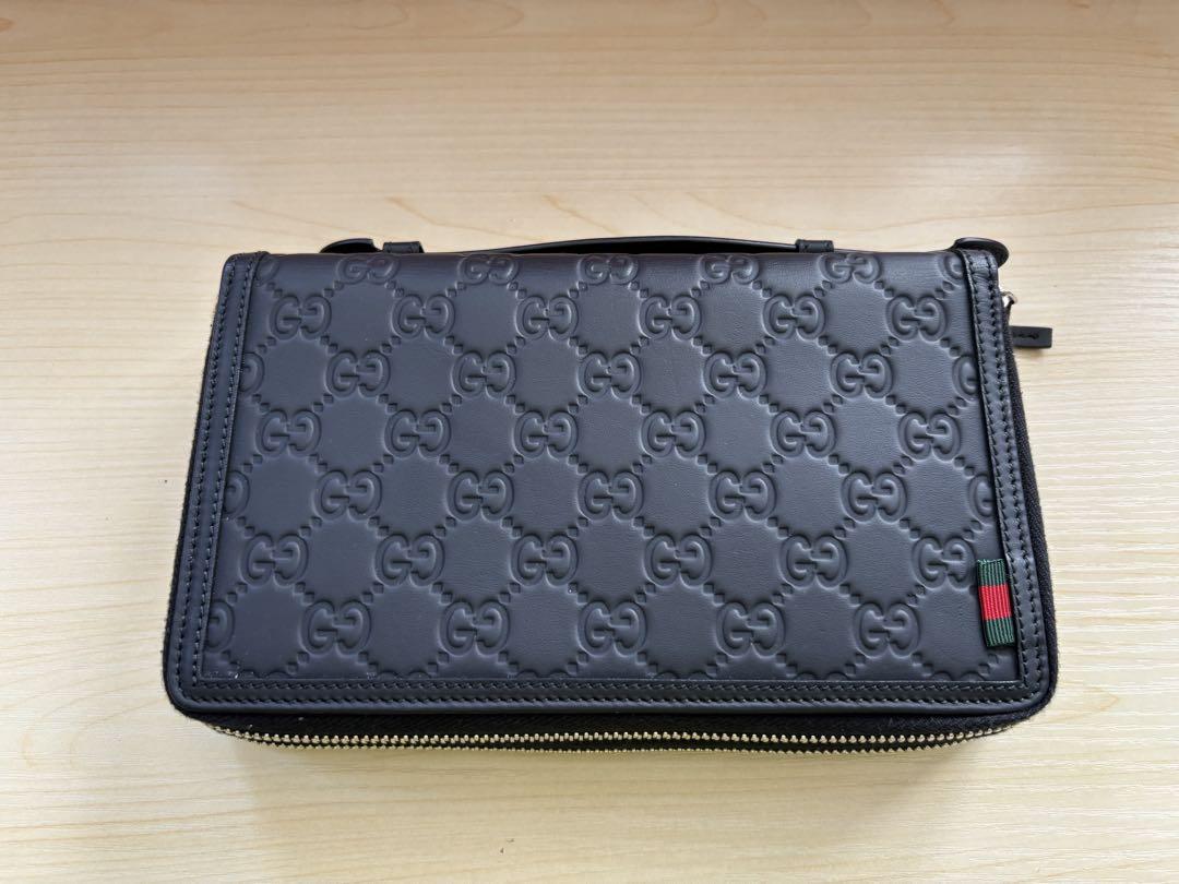 GUCCI グッチ ブラック メンズ長財布 オーガナイザー クラッチバッグ
