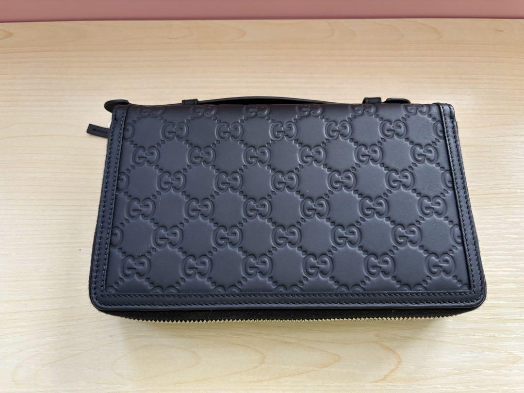 GUCCI グッチ ブラック メンズ長財布 オーガナイザー クラッチバッグ