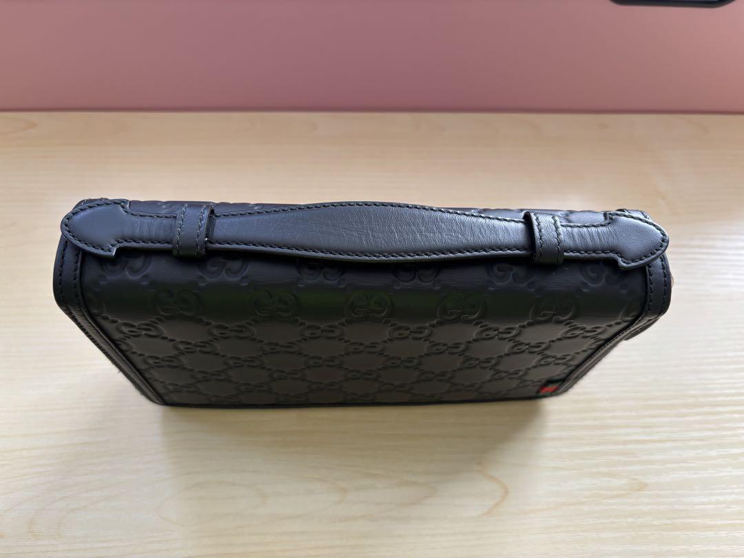 GUCCI グッチ ブラック メンズ長財布 オーガナイザー クラッチバッグ