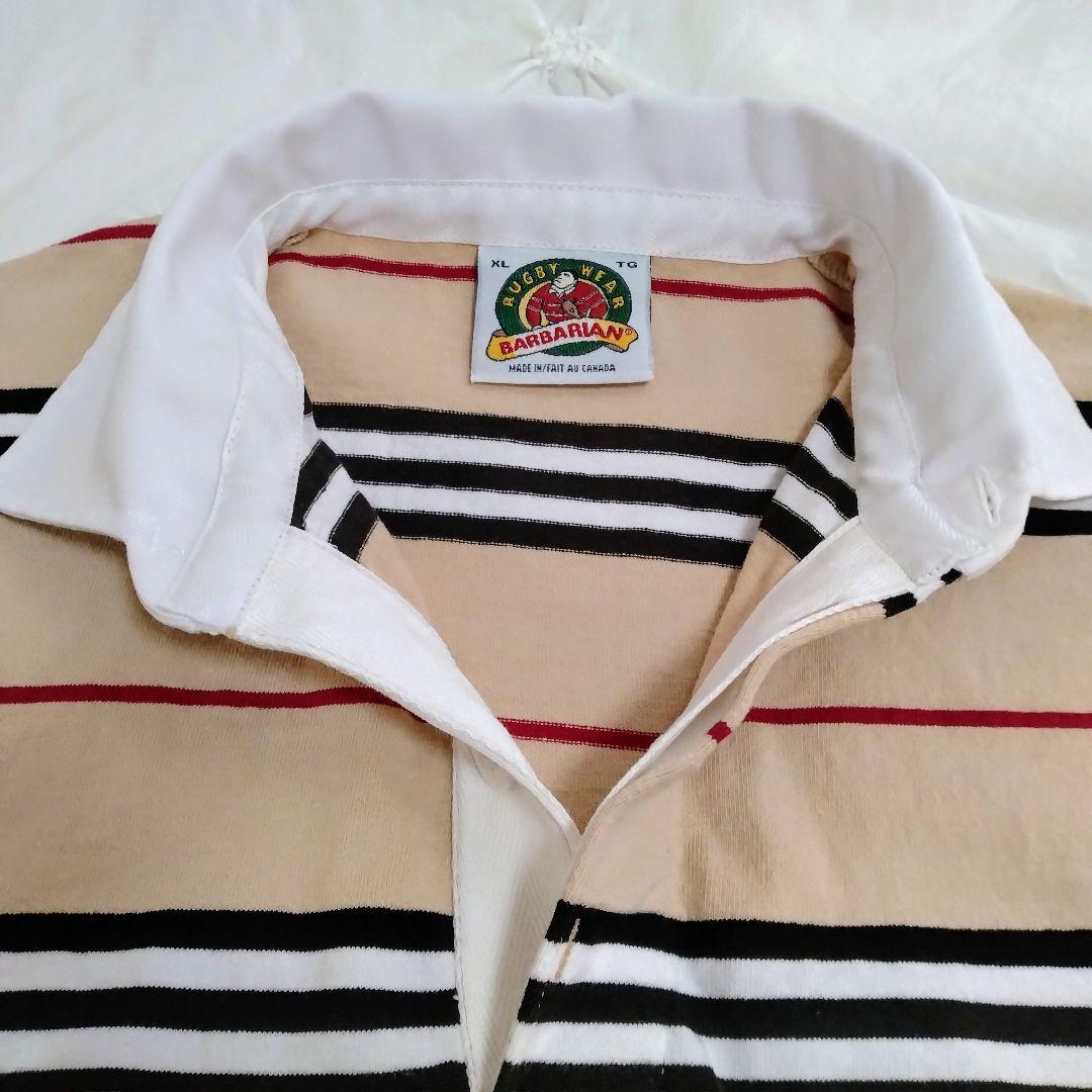 バーバリアン XL ラガーシャツ ポロシャツ 半袖 カットソー Tシャツ