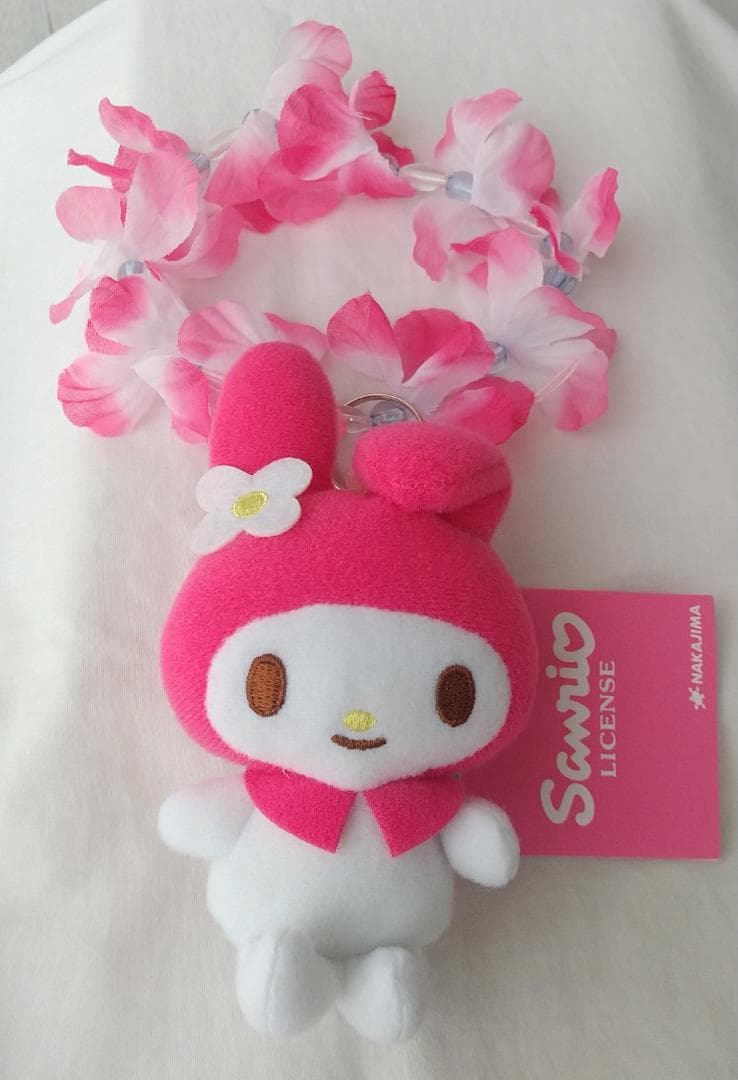 マイメロディ　ハイビスカス　ストラップ　ぬいぐるみ　マスコット