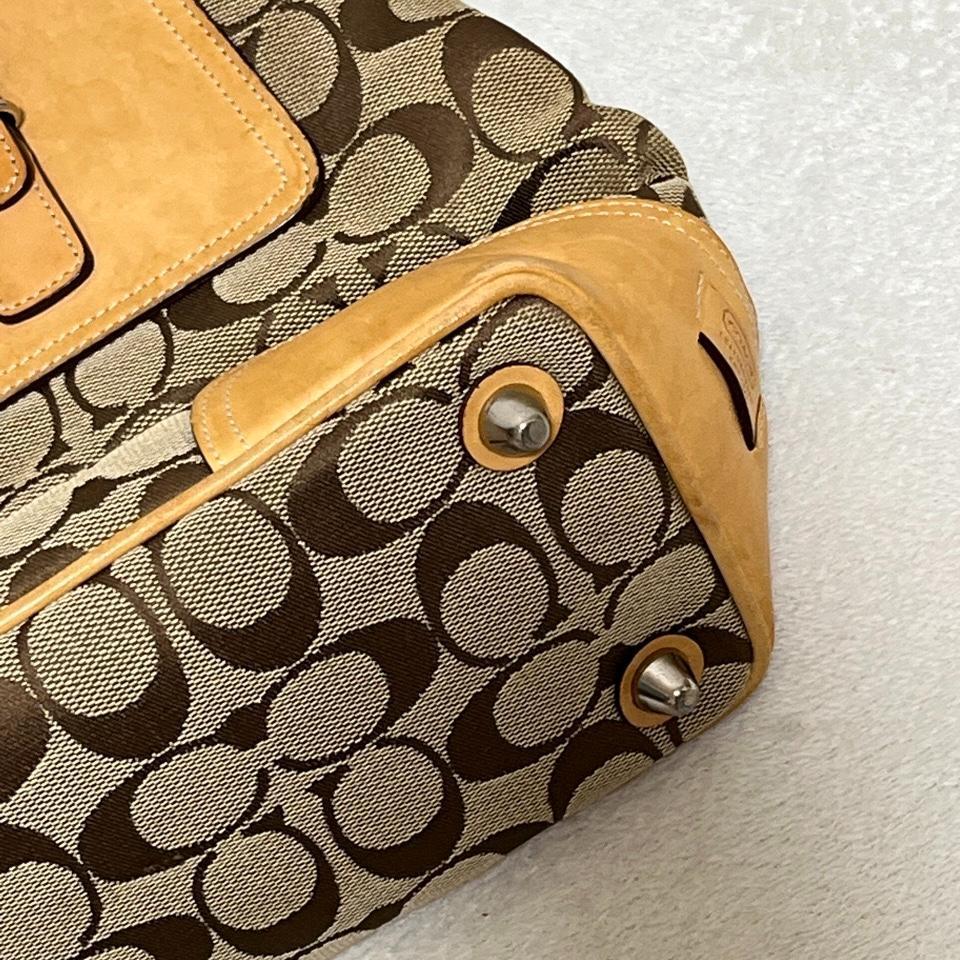コーチ COACH ハンドバッグ シグネチャー レザー 総柄 6892