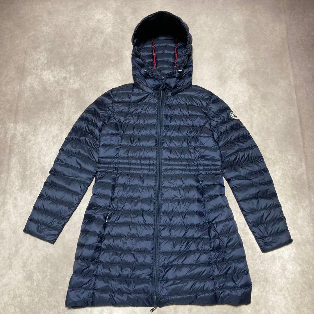 ジョット　J.O.T.T　ダウンジャケット　フーディー　ロング　軽量　ネイビー