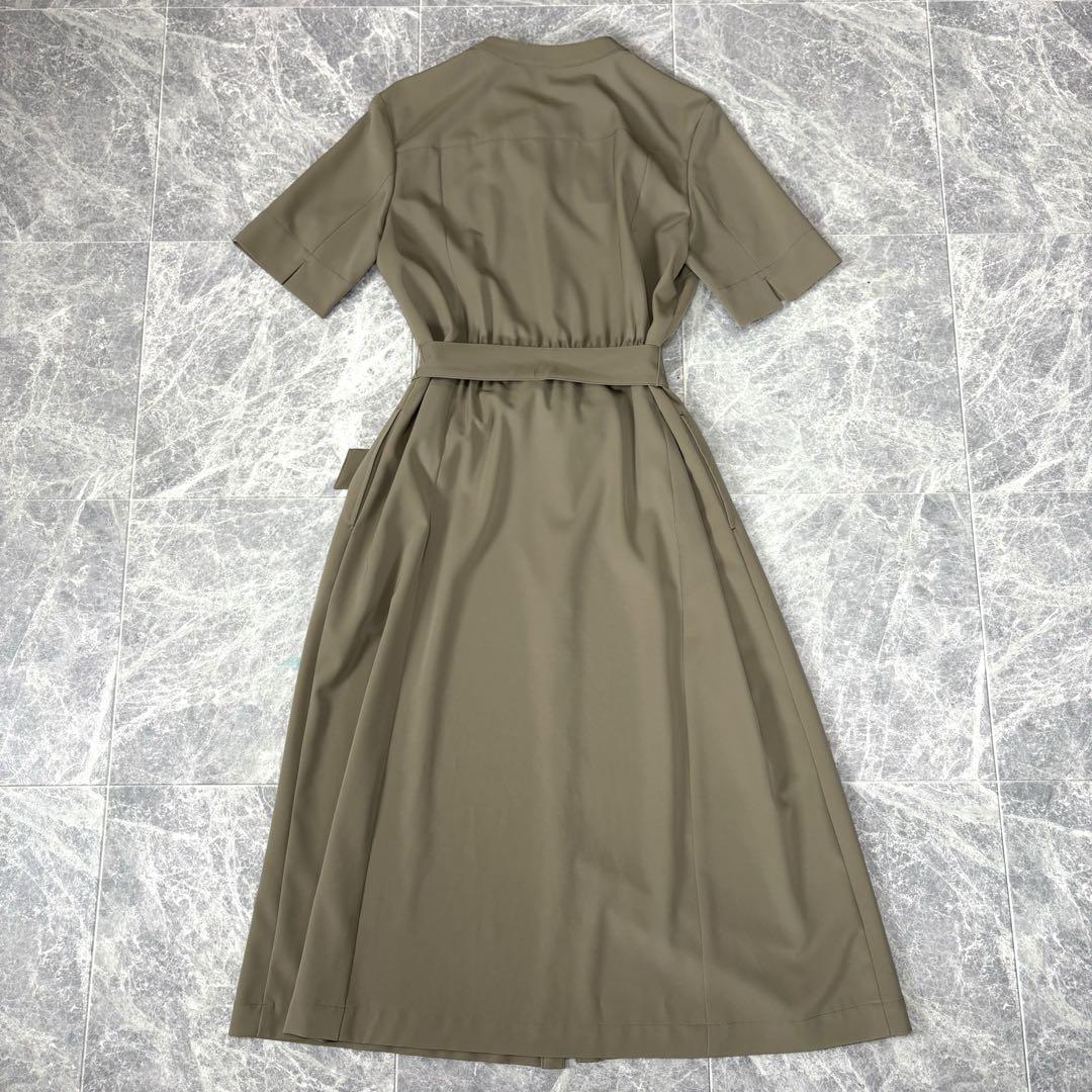 ⭐︎23区⭐︎ ドライストレッチ　ツイルワンピース　リボン　ベルト　ロング　38