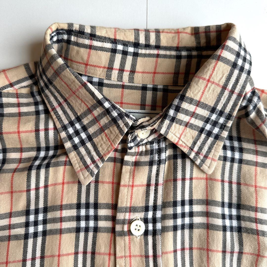 レア80s90s☆Burberrysバーバリー ノバチェック半袖シャツ 金