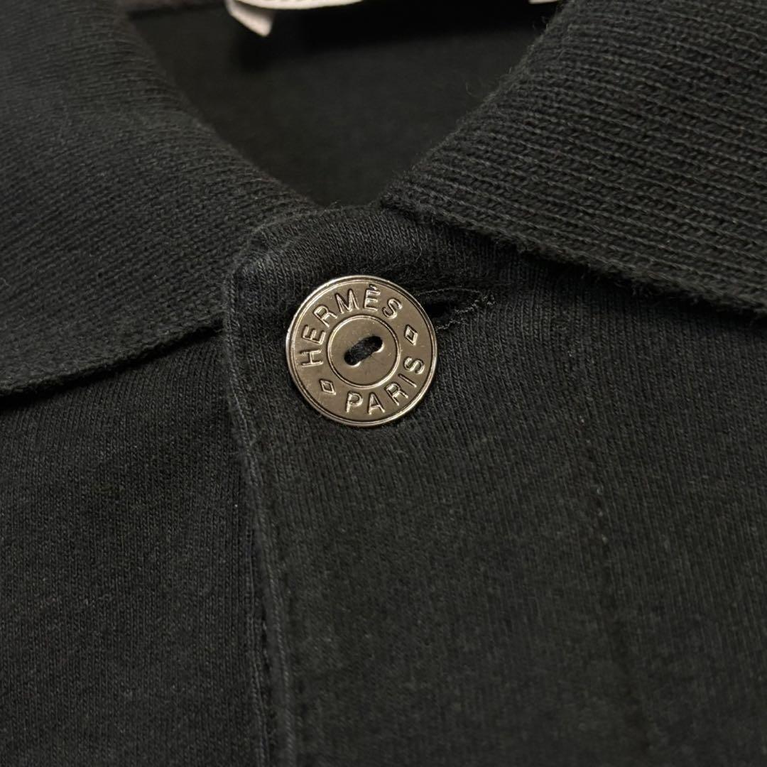 HERMES SELLIER 半袖 ポロシャツ エルメス イタリア製 Hロゴ