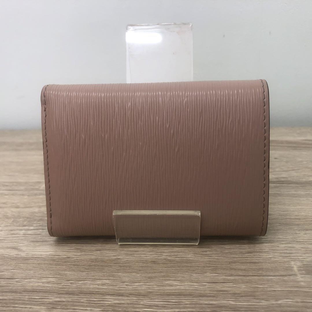 美品☆PRADA プラダ 三つ折り財布 1MH021 トライアングル ベージュ PRADA プラダ 財布 三つ折り ミニ財布 1MH021 QWA サフィアーノ