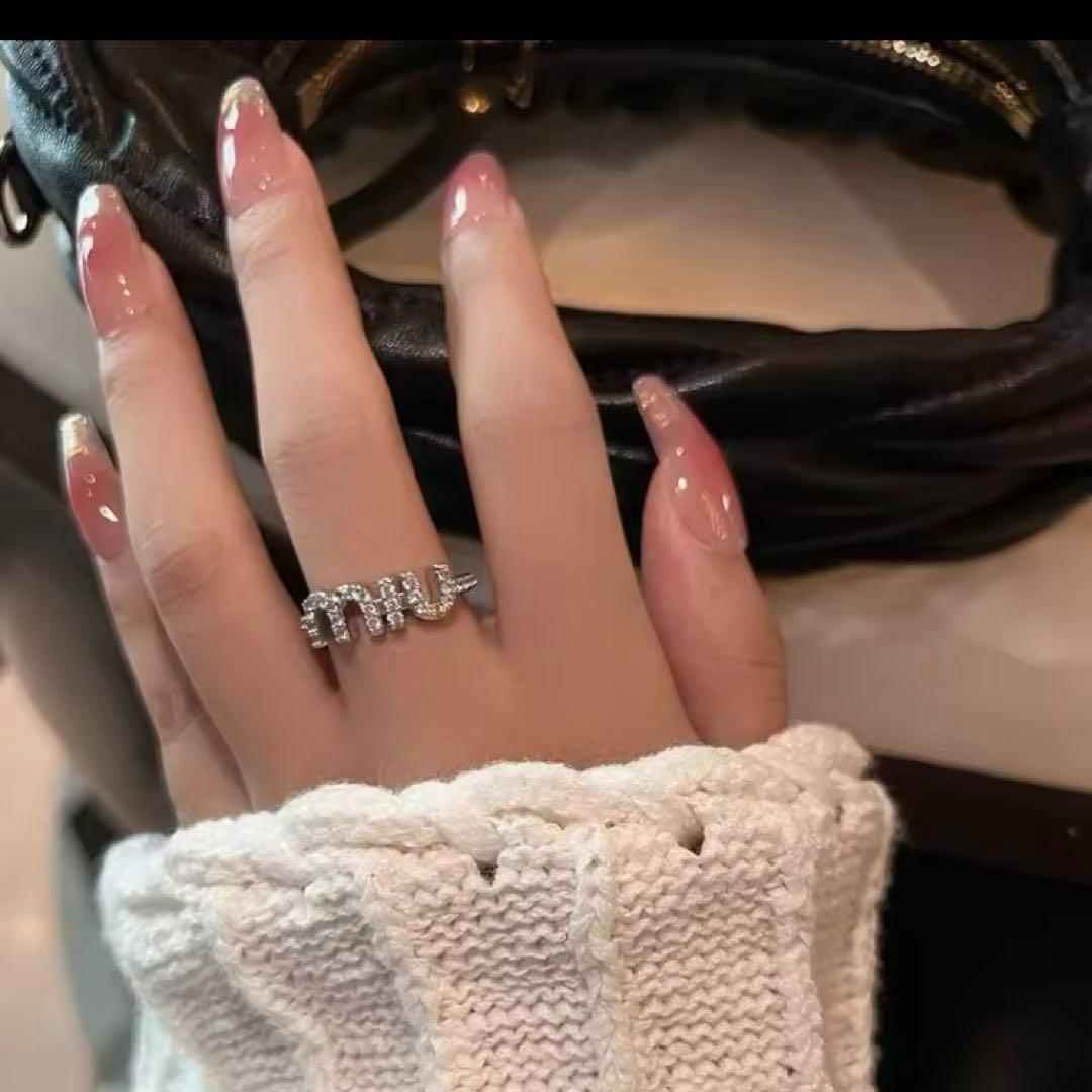 指輪・リング miu ミュウミュウ Miu Miu MIUMIU リング 5JA091 2DNC ロゴ 指輪