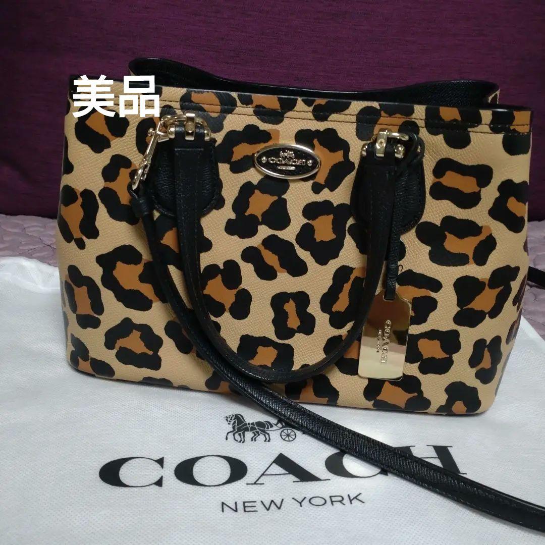 楽天市場】【バッグ】COACH コーチ レオパード柄 ハンドバッグ