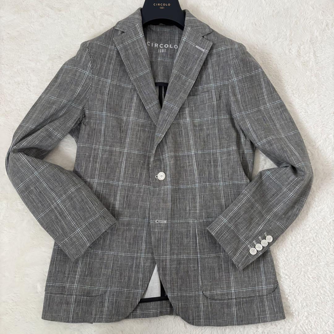 美品 CIRCOLO1901 グレンチェック コットンジャージー 2B 48