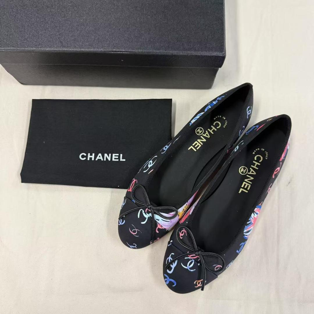 ★可愛いすぎるスパンコールツイード★【CHANEL】バレリーナ XS～Lサイズあり】スパンコールレース×ビジューフェアリー