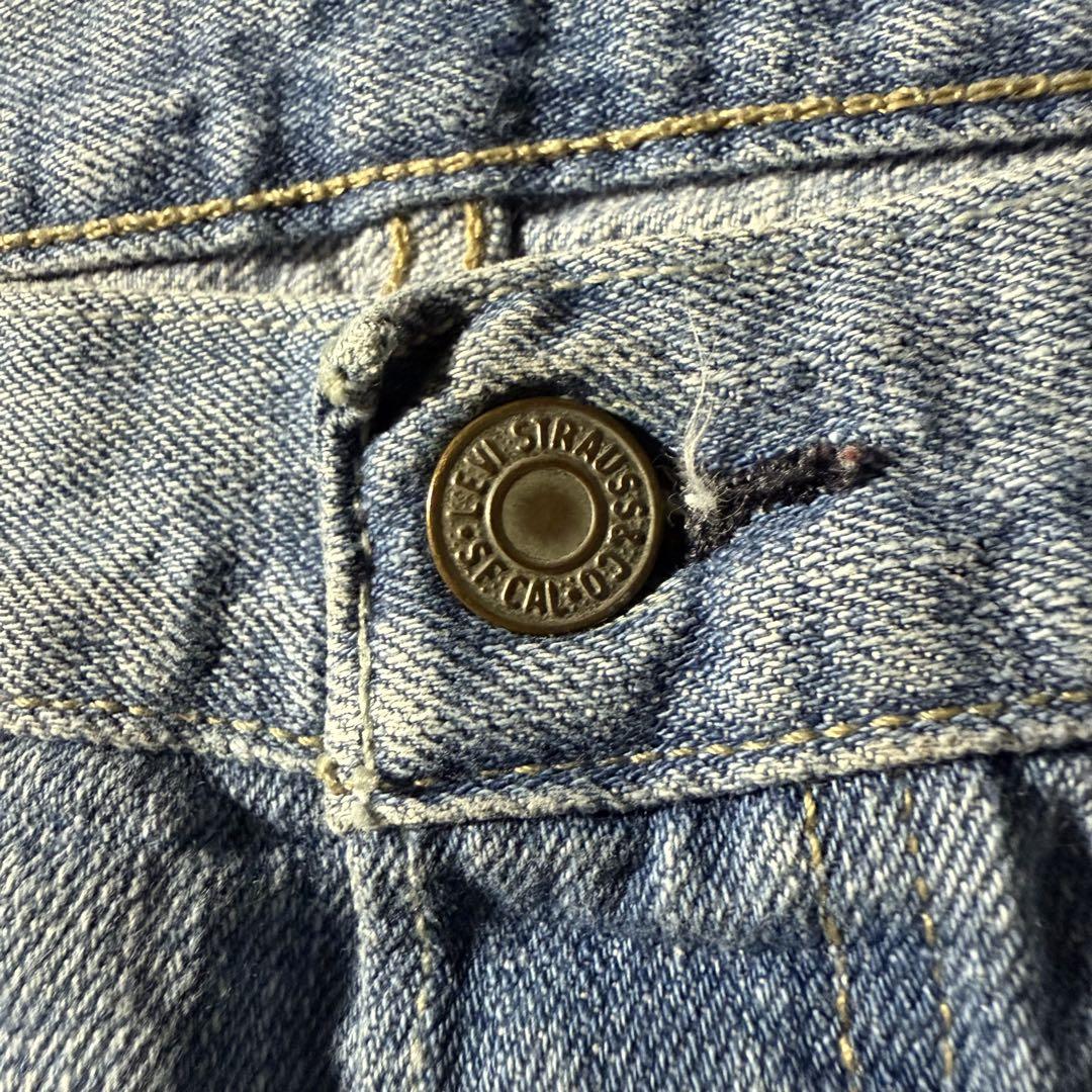 LEVI’S 501XXストレートダメージデニム縦落W33L32 希少メキシコ製