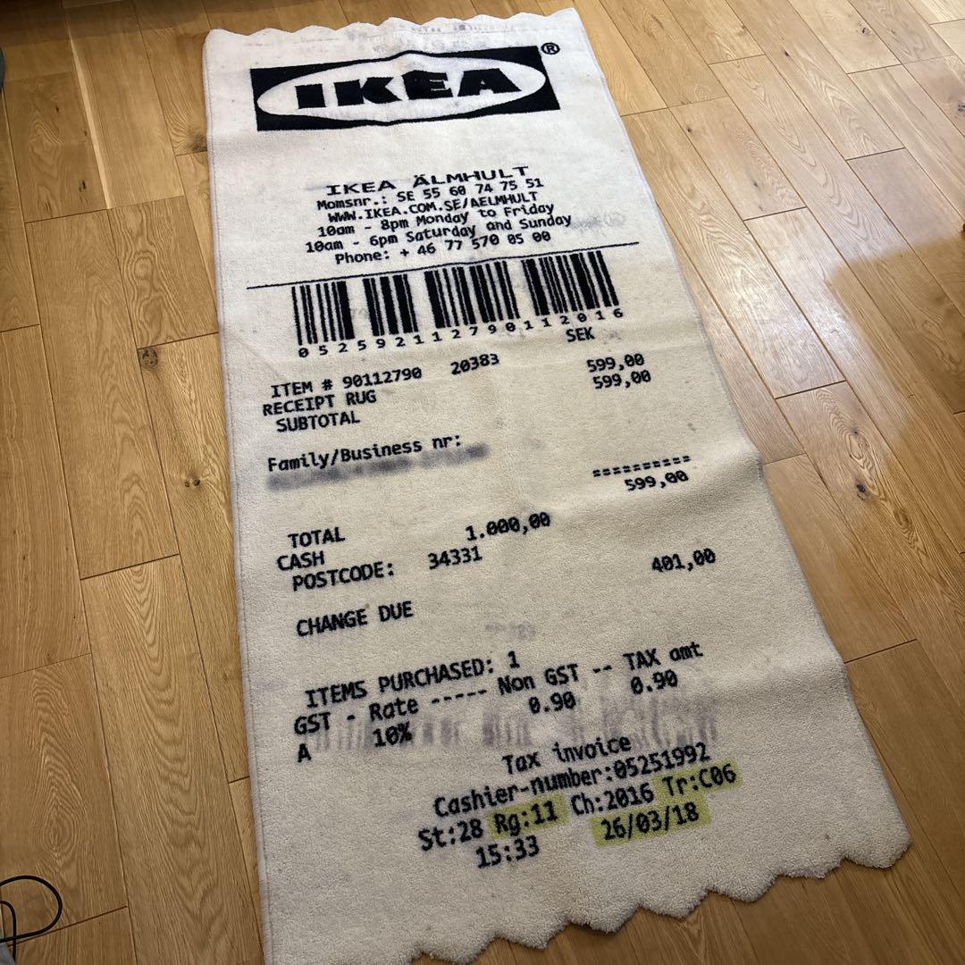 Virgil Abloh x IKEA MARKERAD レシート ラグ - メルカリ