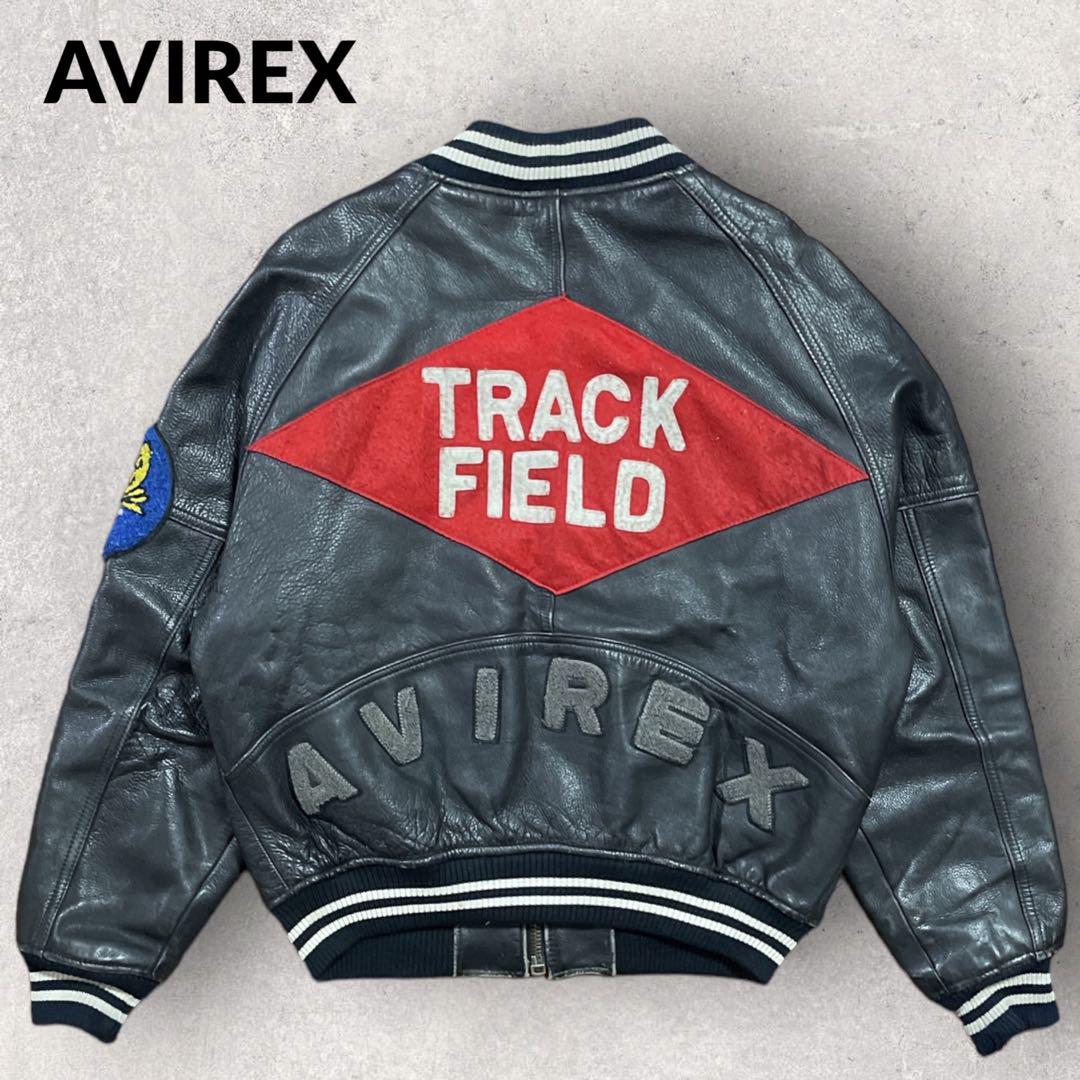 AVIREX レザー スタジャン 革ジャン 【日本サイズでL～XL】表記S ...