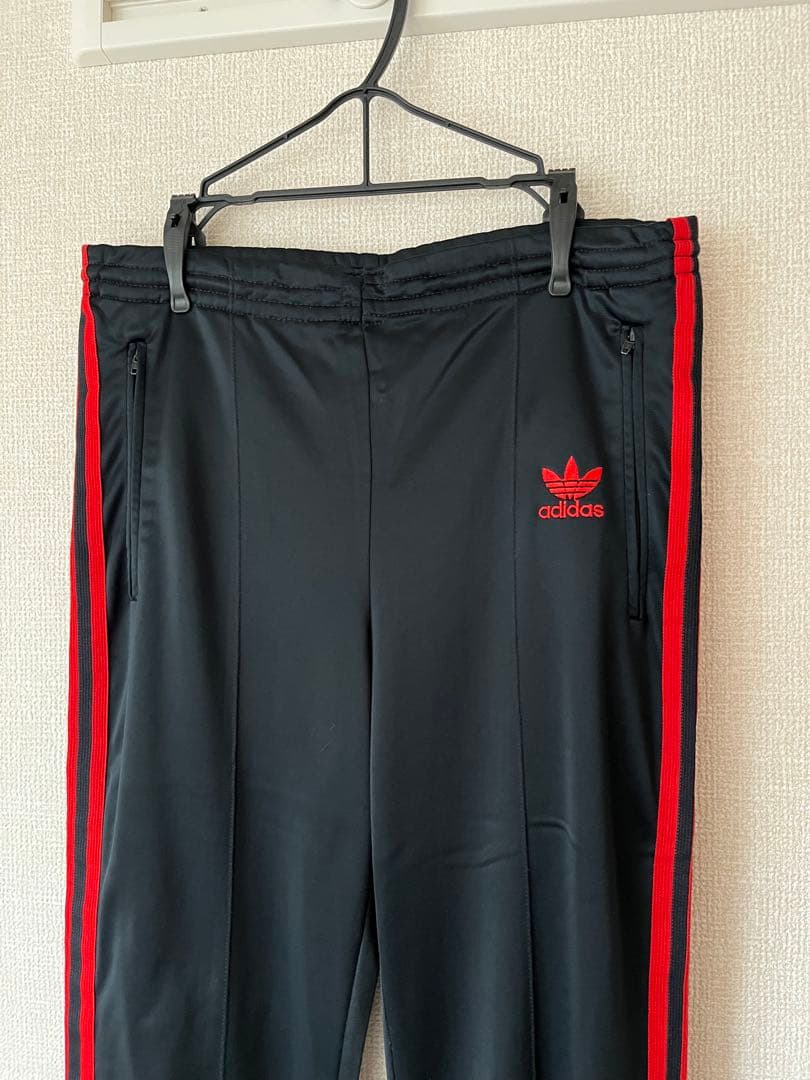 USA製 adidas ATP 黒赤 フレア トラックパンツ S 刺繍ロゴ USA製 adidas ATP 黒赤 フレア トラックパンツ S 刺繍ロゴ