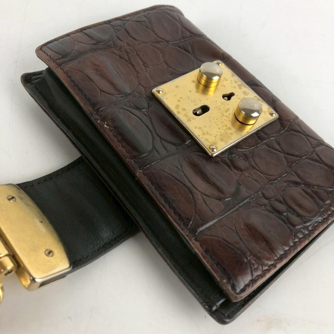 MIUMIU ミュウミュウ チェーンウォレット ブラウン レディース ブランド