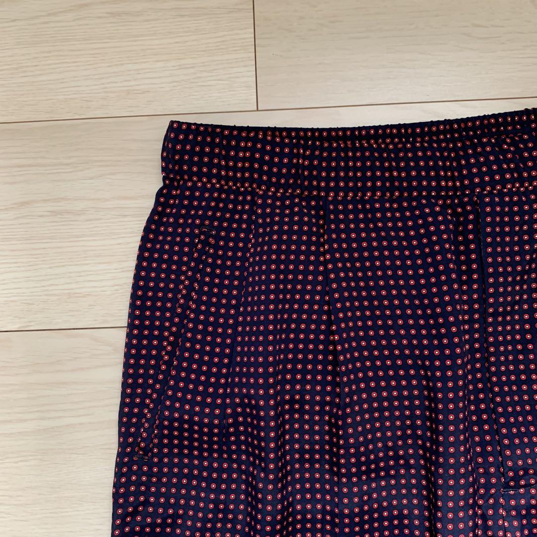 極美品　MANDO 総柄イージーパンツ　Ⅲ レーヨン　キュプラ　ドット