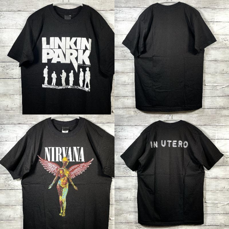 2枚 バンドTシャツ ロックT リンキン・パーク ニルヴァーナ