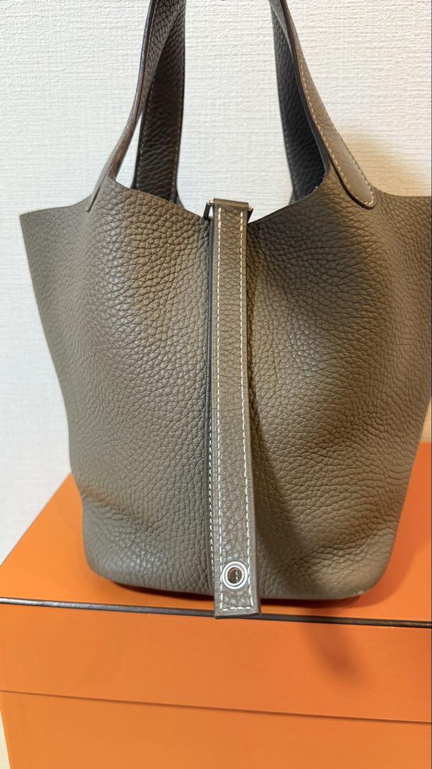 HERMES ピコタンロック PM エトゥープ シルバー金具 Z刻印