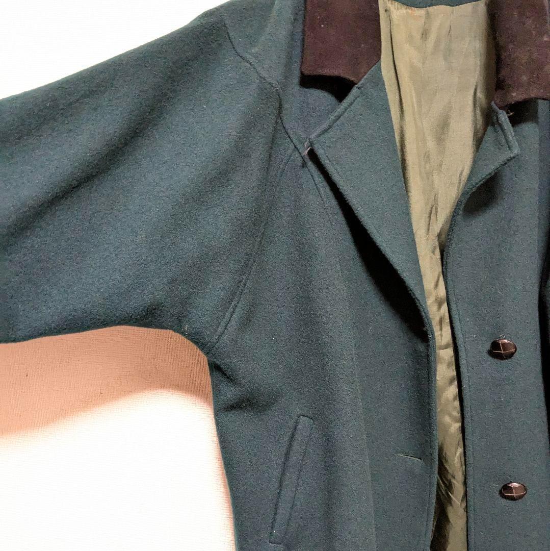 【ヴィンテージ古着】tredici購入2toneカラー深緑バルーンコクーンコート