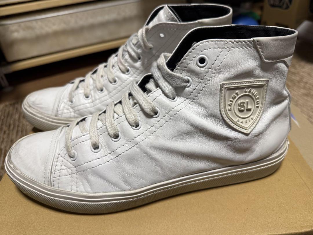 SAINT LAURENT サンローラン　ハイカットスニーカー　EU42 白