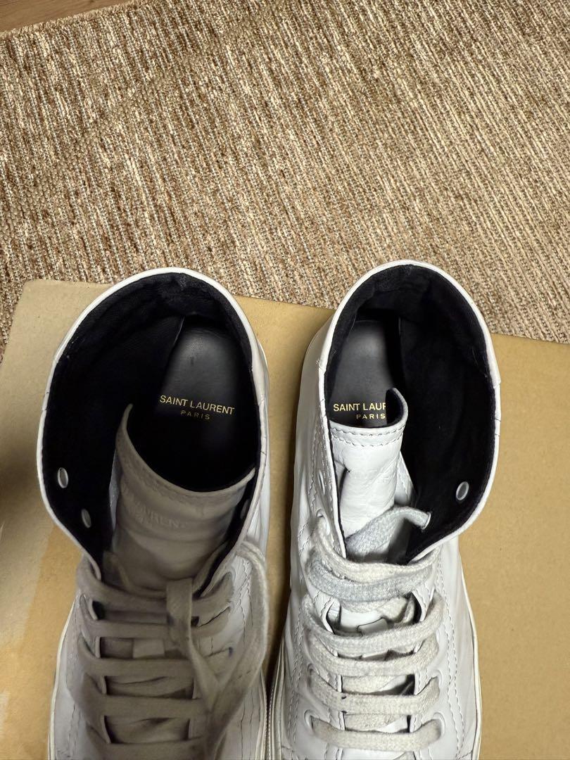 SAINT LAURENT サンローラン　ハイカットスニーカー　EU42 白