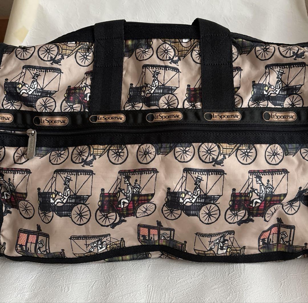 LeSportsac 馬車柄 ボストンバッグ ショルダーバッグ 2way