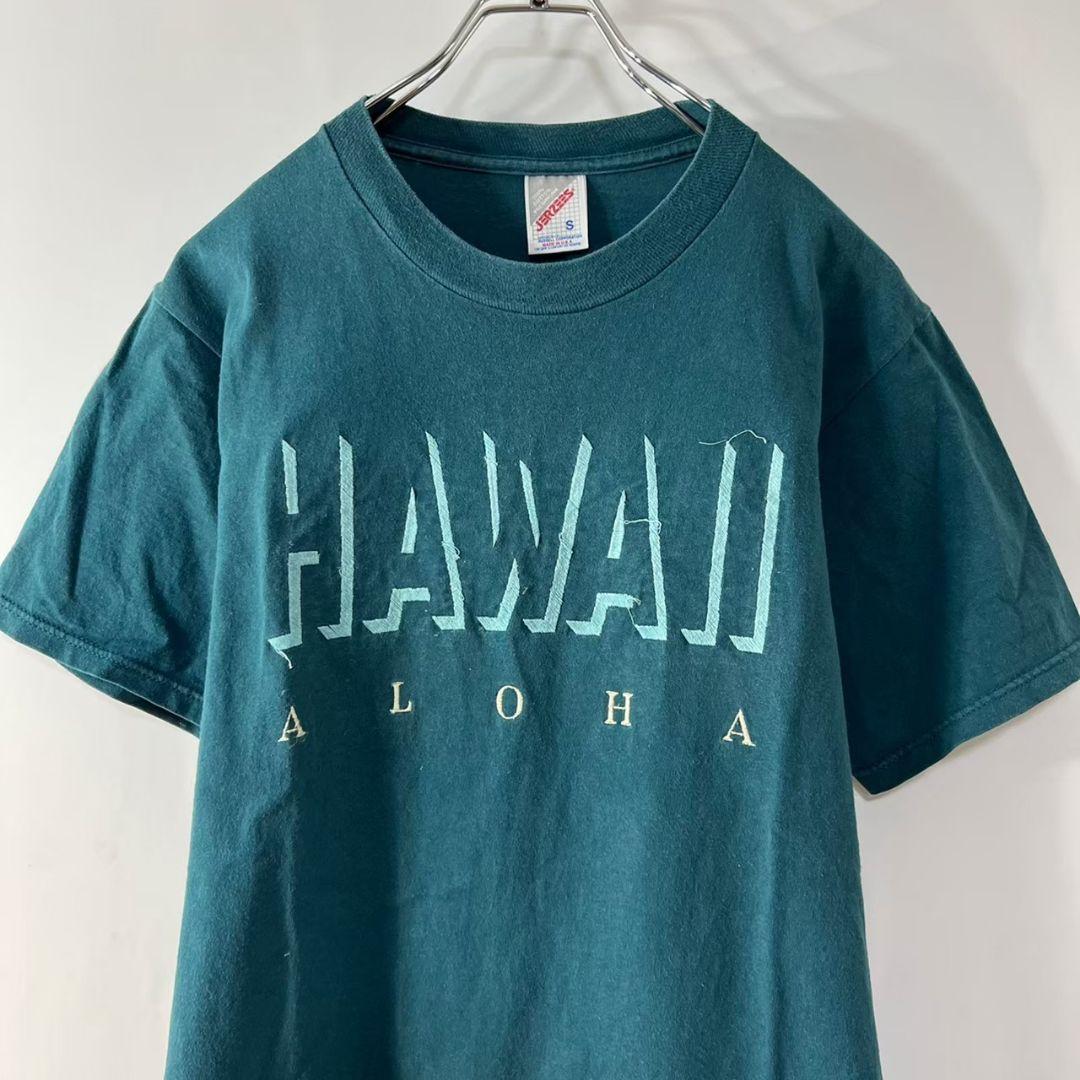 ヴィンテージ　スーベニア　Tシャツ　S　グラフィック　刺繍　グリーン　古着コーデ