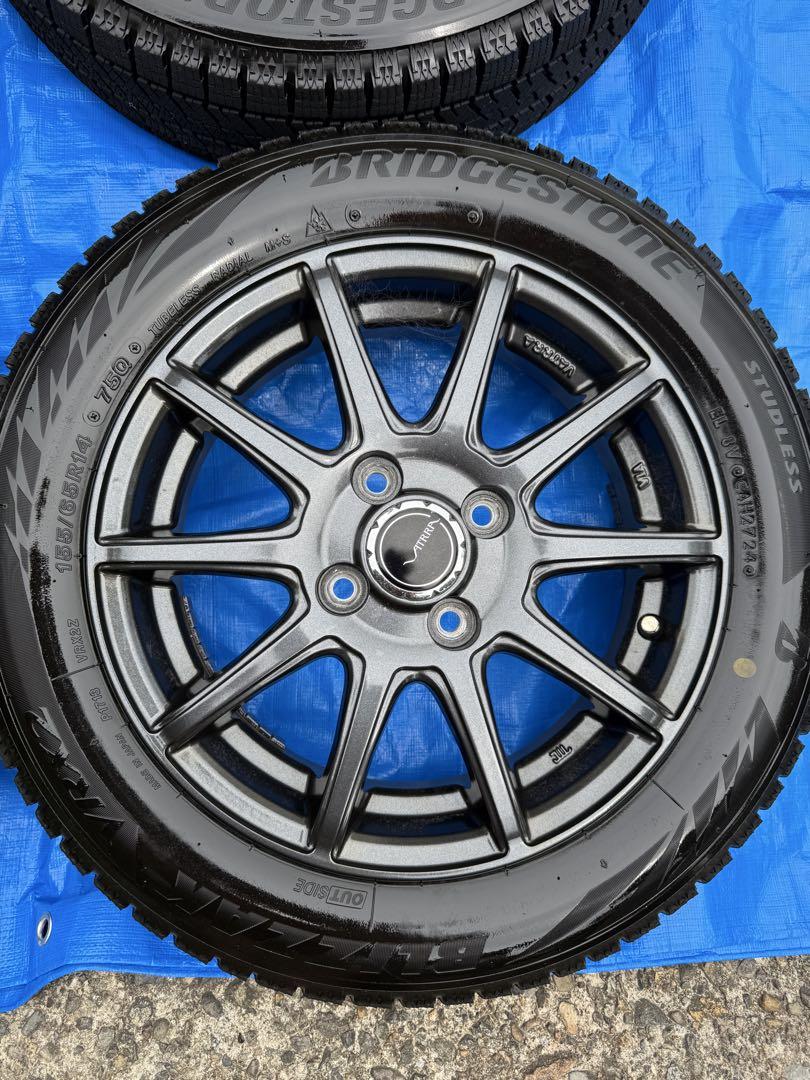 155/65 R14 ホイールタイヤ4本セット　冬タイヤ　スタッドレス