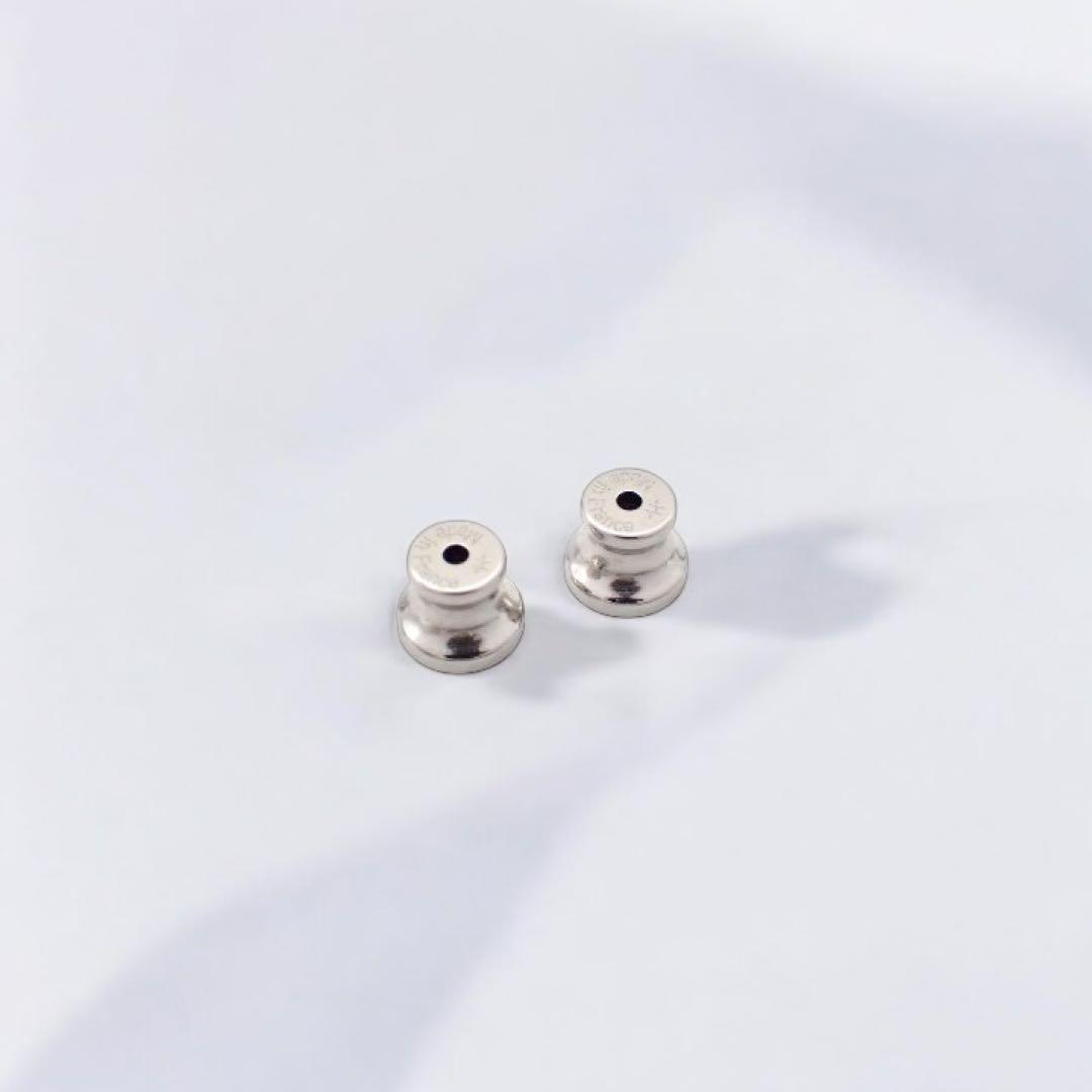 付属品完備 エルメス シャルニエール ピアス シルバー ブラック 3155