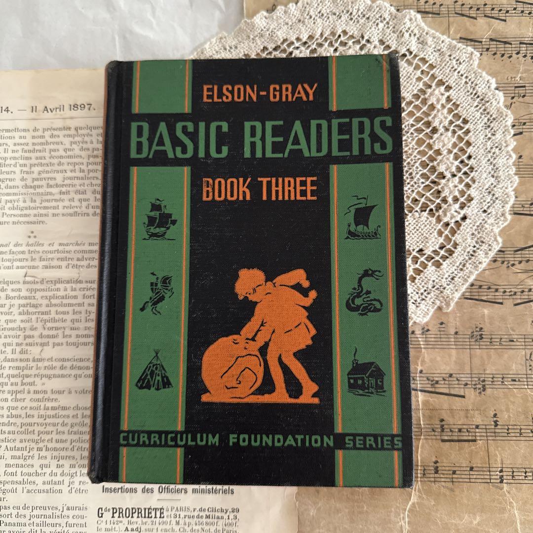 レア1919年アンティーク絵本フランス洋書　古書ジャンクジャーナル 1936年アンティーク可愛い挿絵の教科書 洋書 古書 児童書