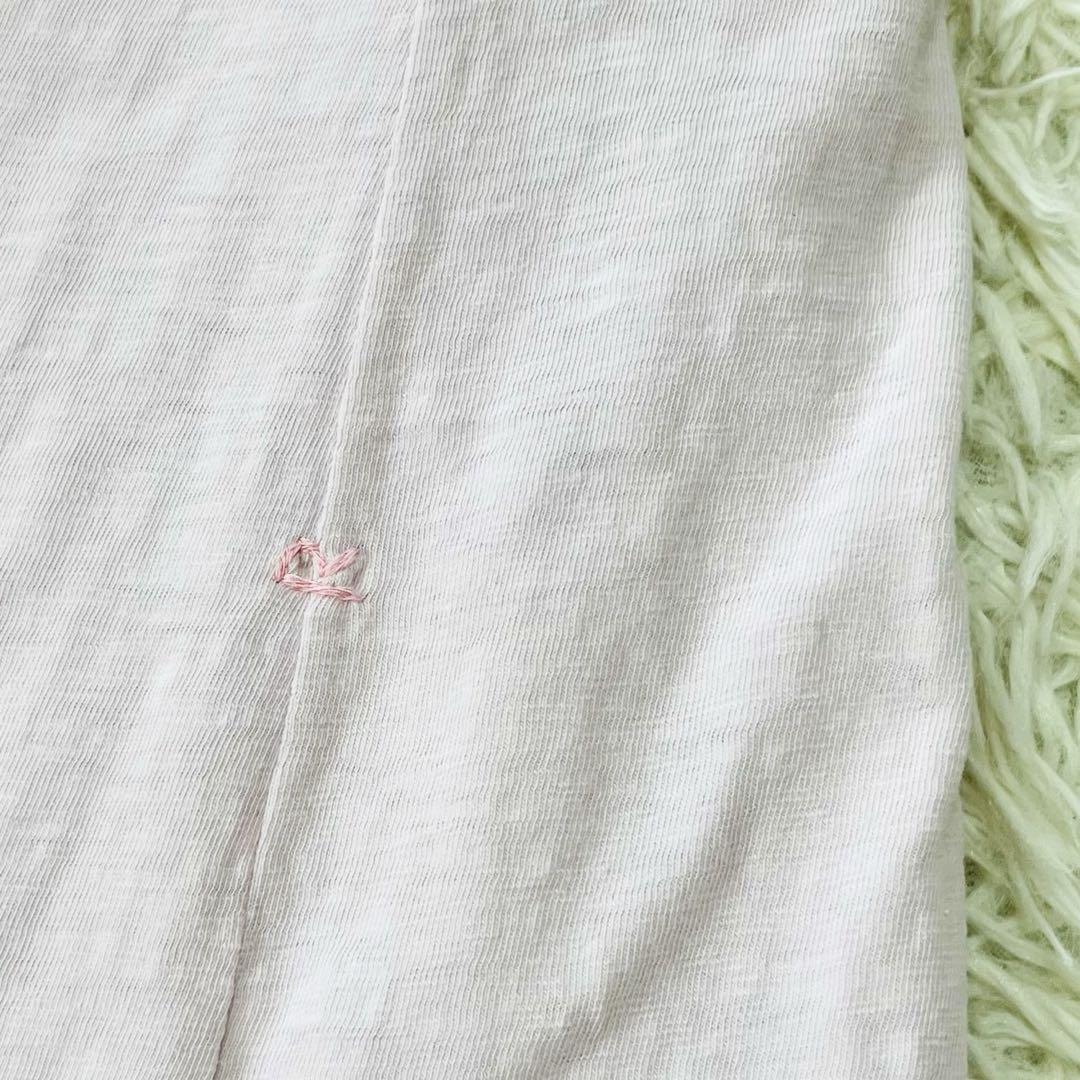45R✨ 度詰天竺のドレス綿100%ロングワンピース　ピンク日本製 R刺繍