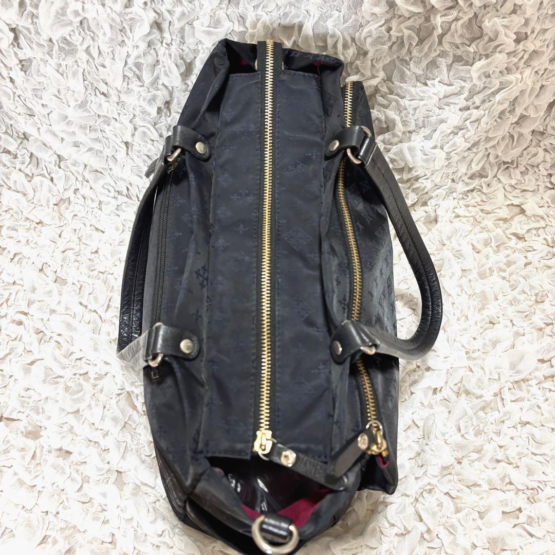 美品 ラシット トートバッグ ショルダー 2way ナイロン レザー