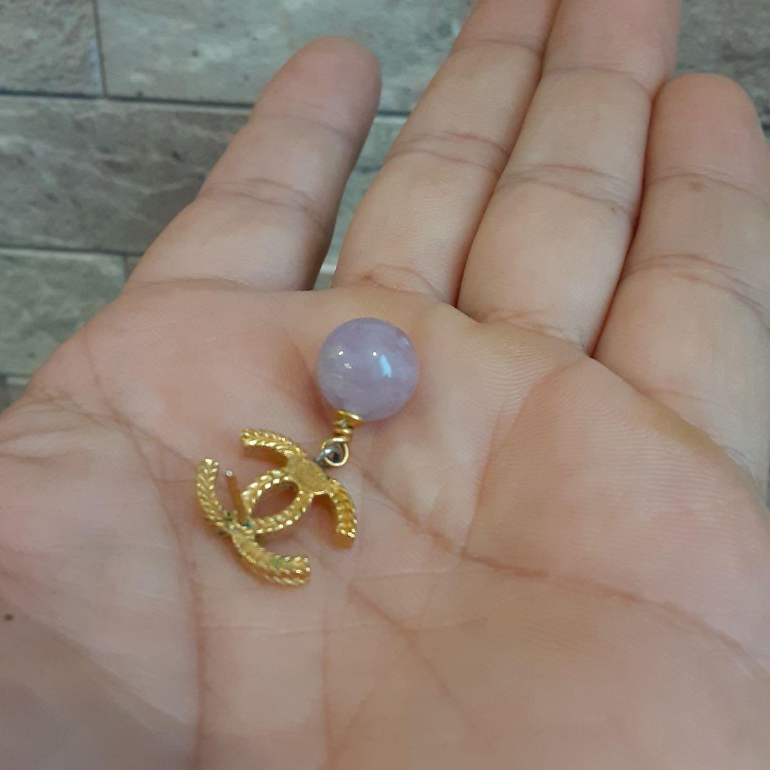 CHANEL 金色メッキ 片耳用ピアス CHANEL シャネル ゴールドメッキ片耳用 ピアス