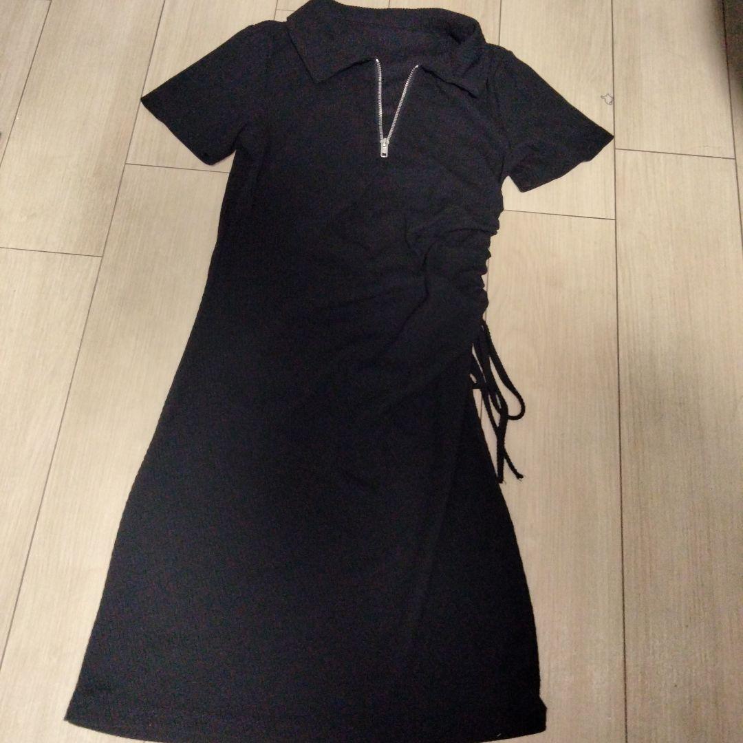 【おまけ付】 黒のジッパー付きミニワンピース - メルカリ ワンピース