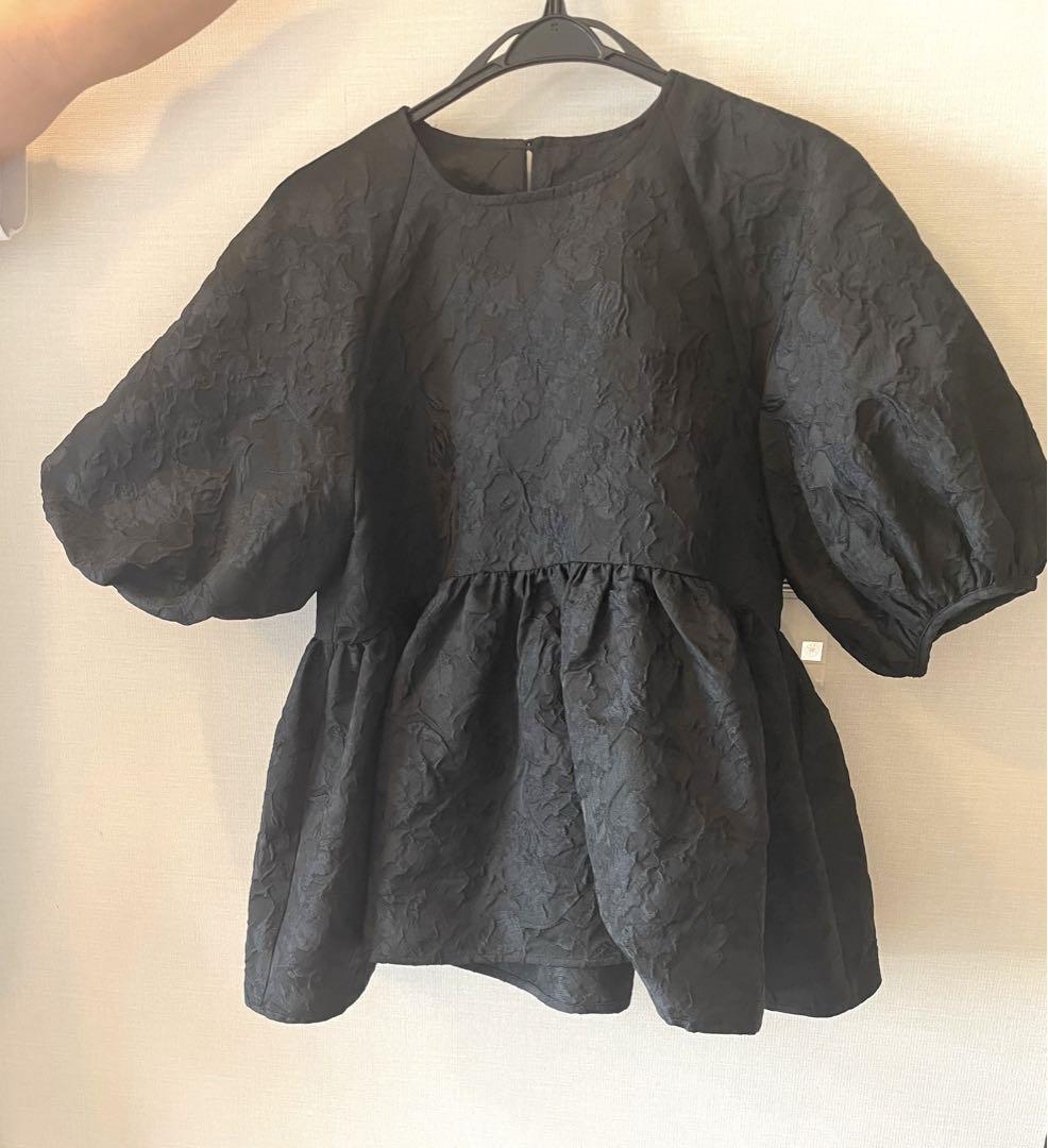 専用】OHGA フラワーレースシャツblack