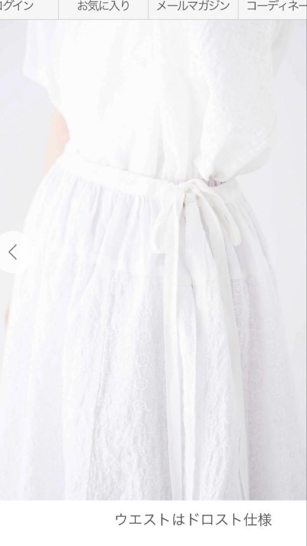 リネン刺繍切替え巻きスカート｜nest Robe / CONFECT ONLINE SHOP