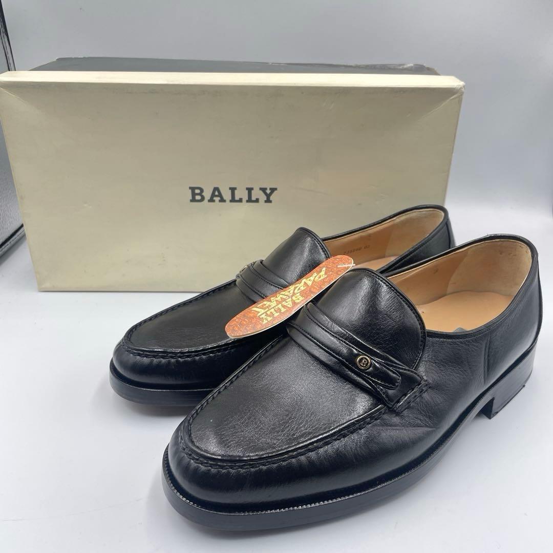 級 バリー コインローファー レザー 黒 き 24.5cm24.5cm Bally