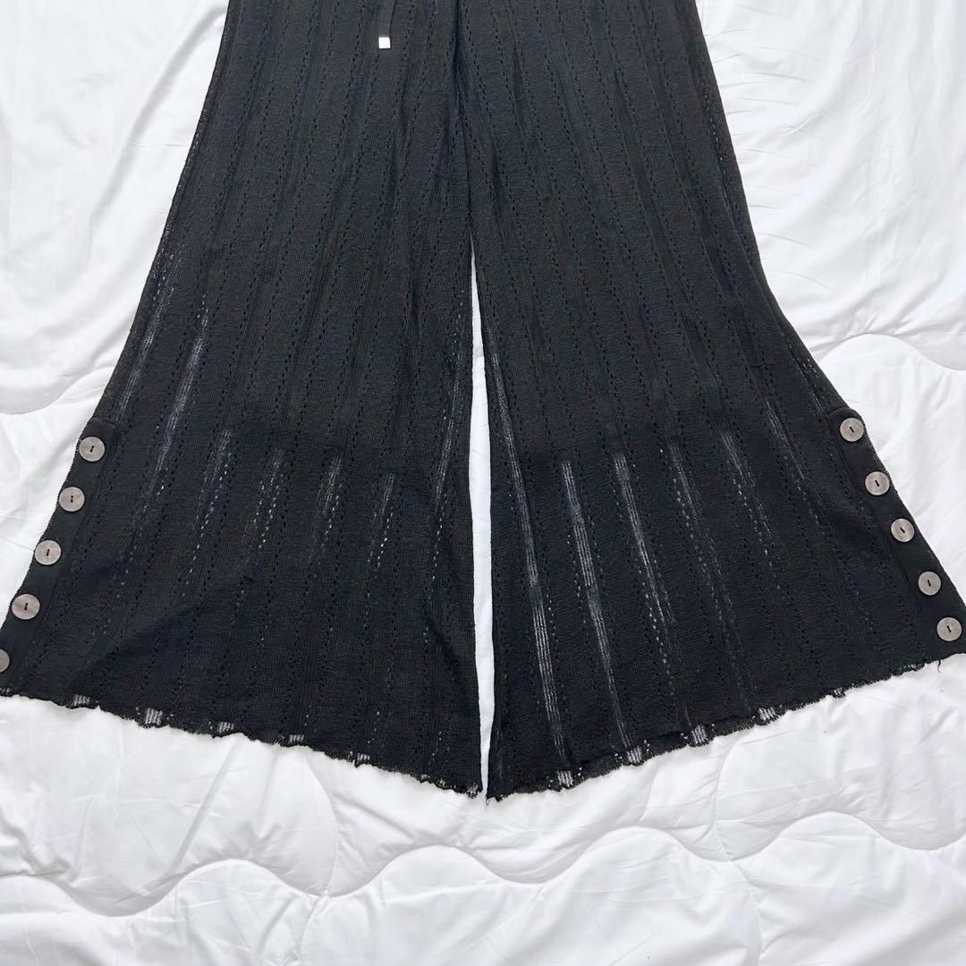エトレトウキョウ レーシーニットパンツ ワイド フルレングス