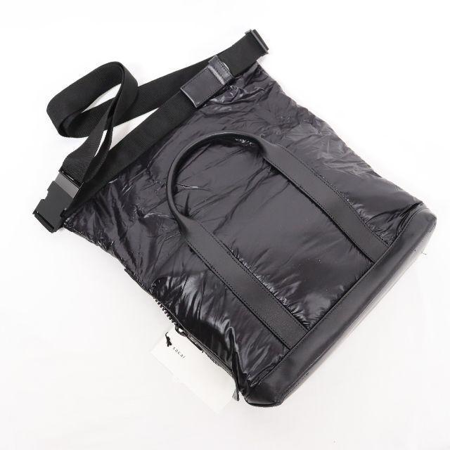 sacai ブラック ナイロン レザー ショルダーバッグ