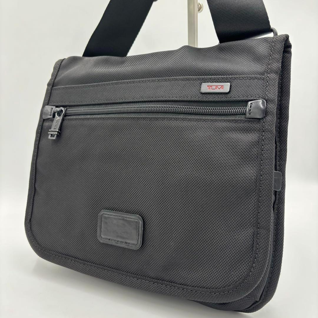 美品TUMI トゥミ22105DH スモール フラップ ショルダーバッグ 黒