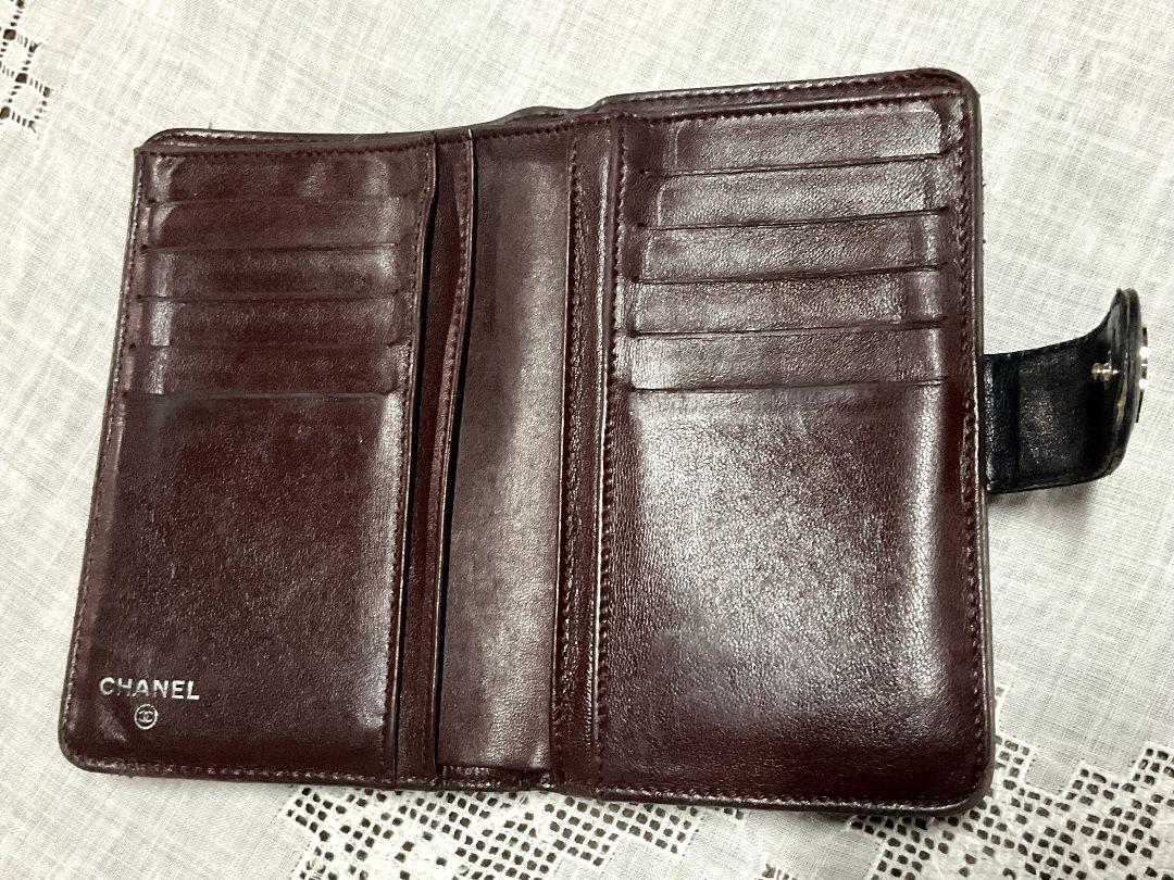 CHANEL　シャネル　マトラッセ　ラムスキン　二つ折り財布　サイフ