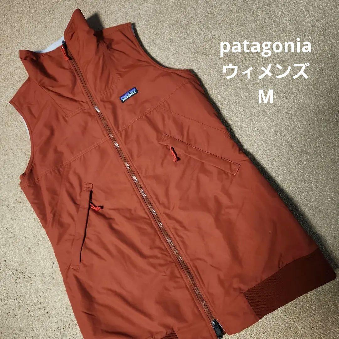 パタゴニア ウィメンズM フリースロングベスト リバーシブルM patagonia