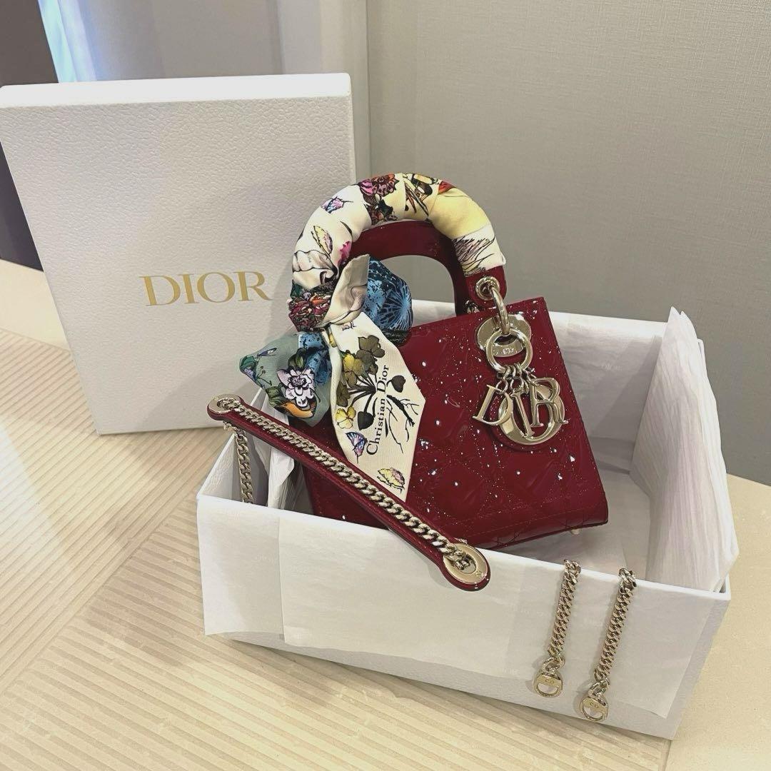 Lady Dior(レディディオール)バッグ ミニ レッド ミッツァ
