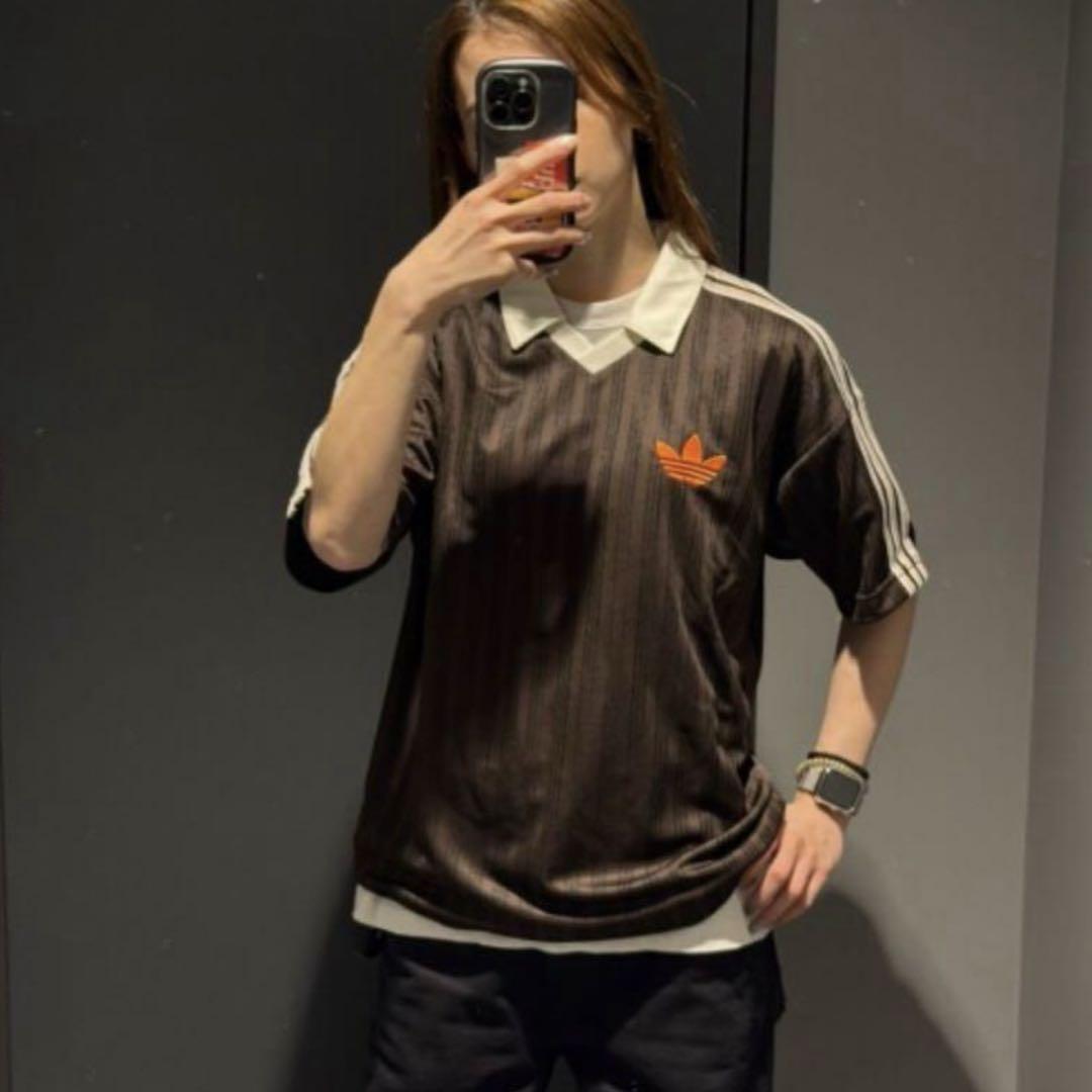 adidas U FOOTBALL JERSEY TEE 限定DARKBROWN - メルカリ