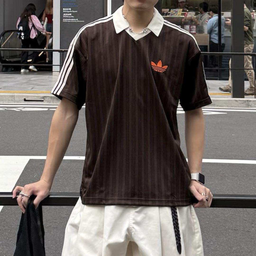 adidas U FOOTBALL JERSEY TEE 限定DARKBROWN - メルカリ