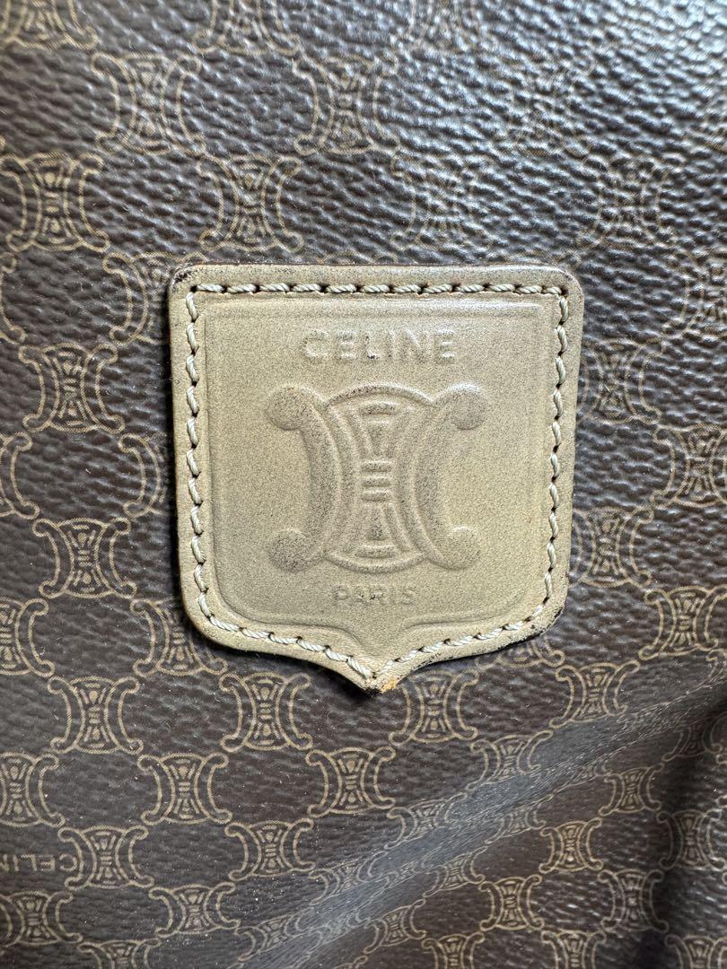 CELINE セリーヌ ハンドバッグ ブラウン ドットパターン - メルカリ