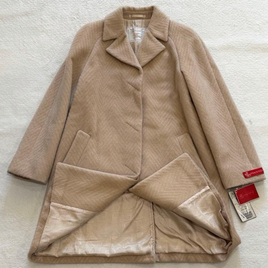 バーバリーズ ウールコート モヘア混 ヘリンボーン PIACENZAL BURBERRY
