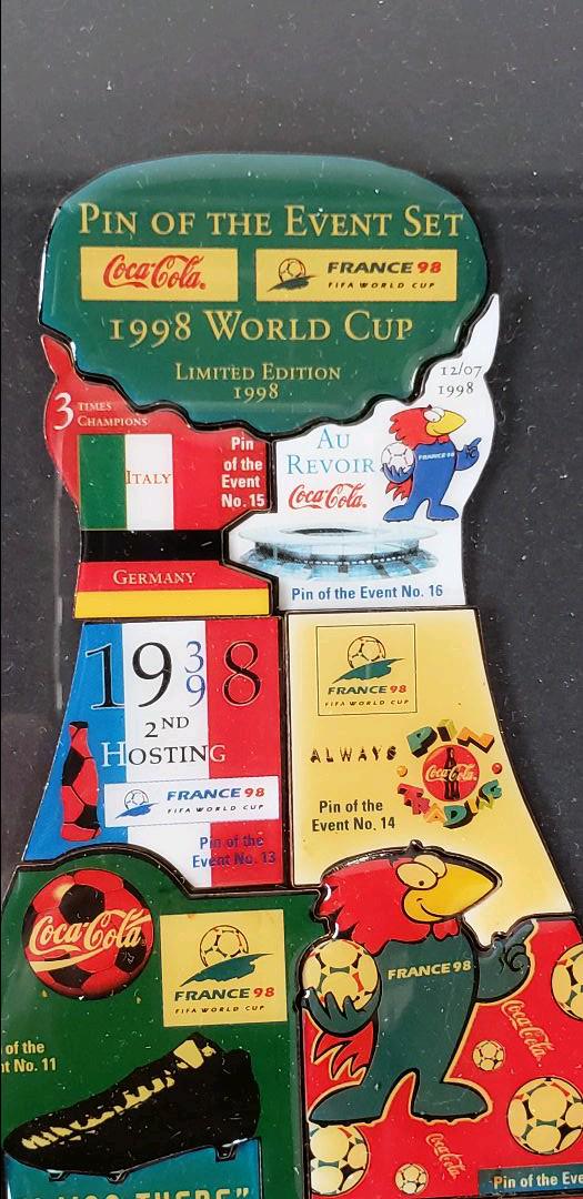 CocaCola FIFA WC 98 France ボトル型ピンズセット