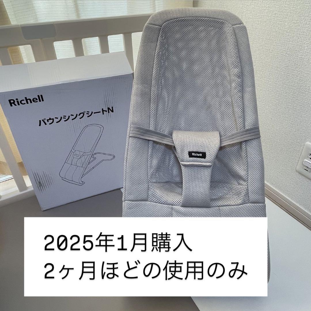 リッチェル　バウンシングシートN バウンサー　ライトグレー 4,550円